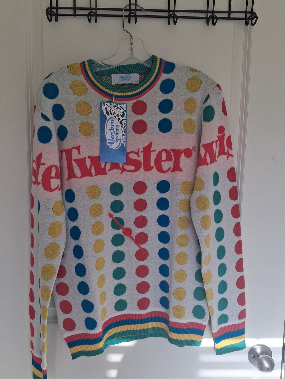 Halloween NWT Adult Hasbro Twister Sweater Working Spinner Women's Small